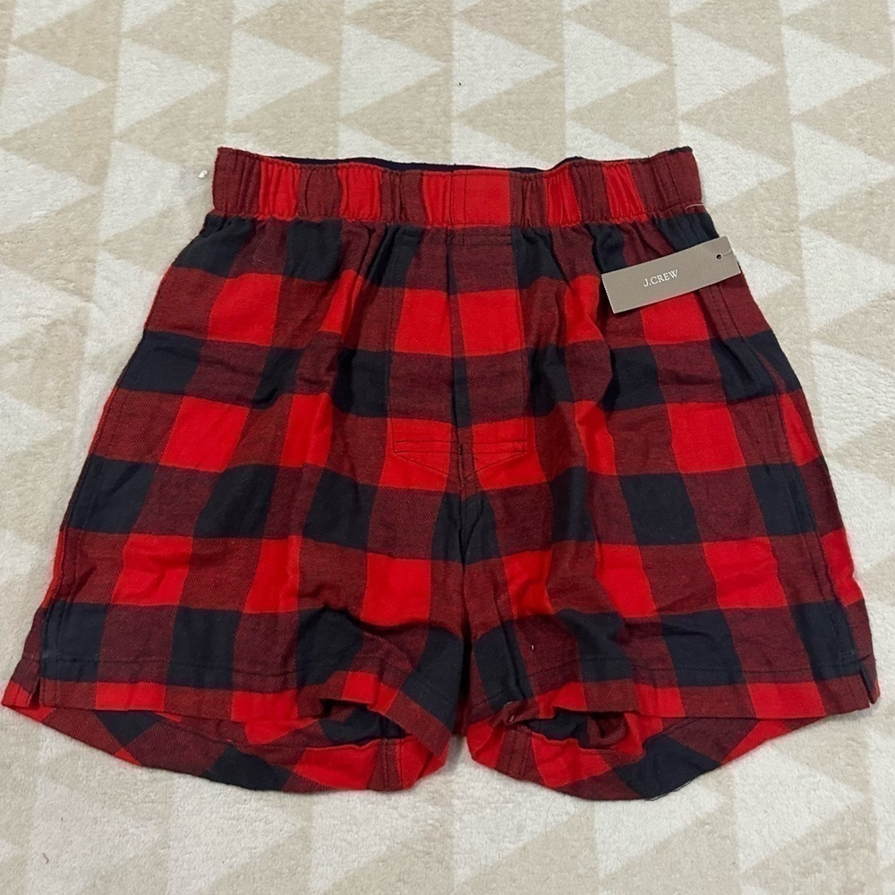 J crew flannel boxers in red plaid